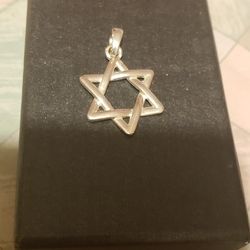 Sterling SILVER STAR of DAVID Quarter Size Solid