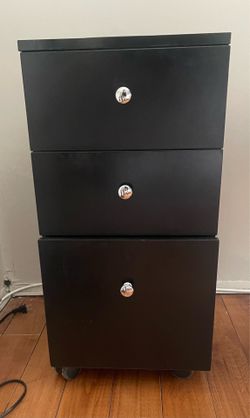 Black 3-Drawer File Cabinet