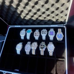 Bustdown Moissanite watches with box