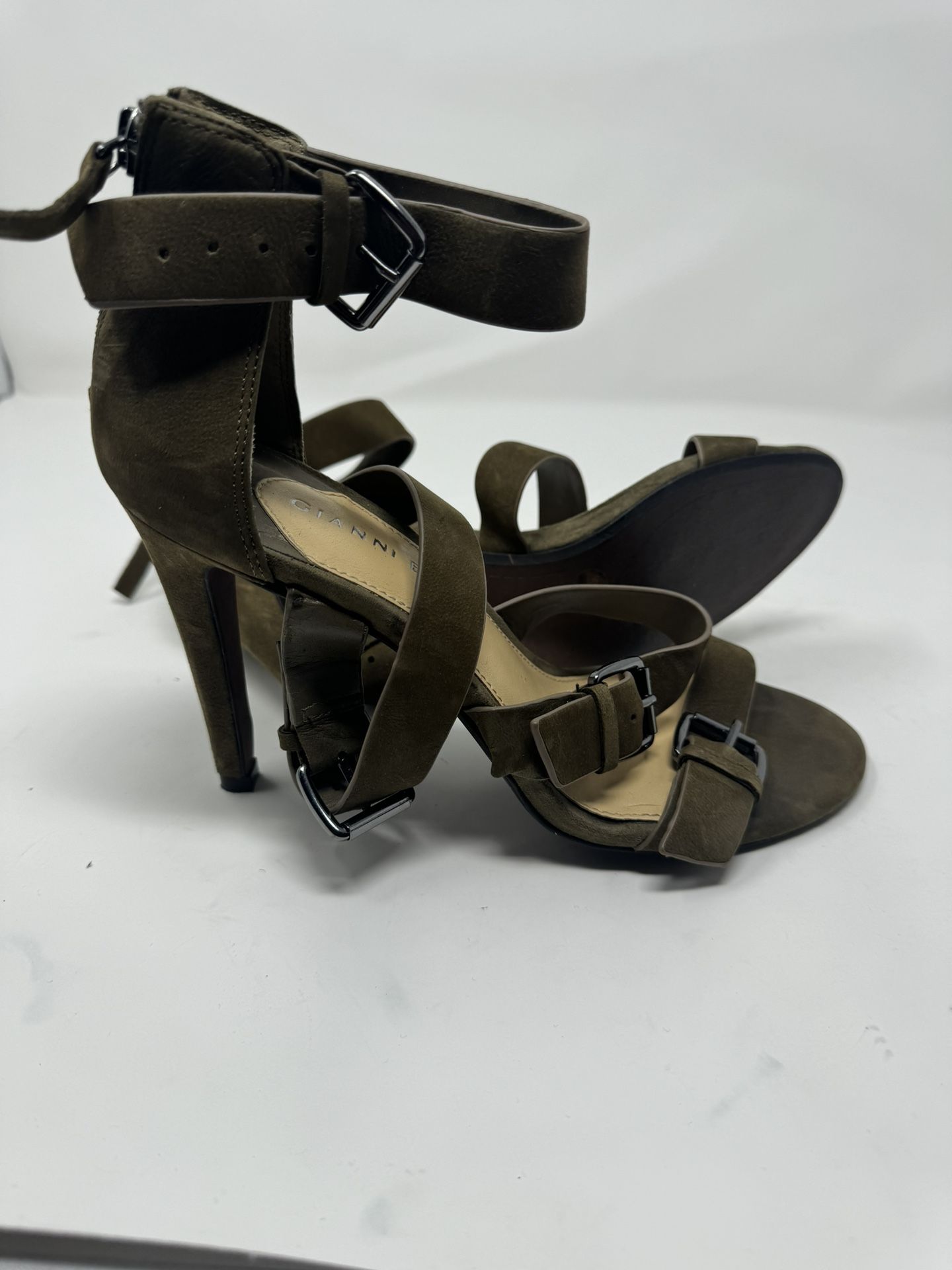 Gianni Bini Forest Green Strappy Stiletto