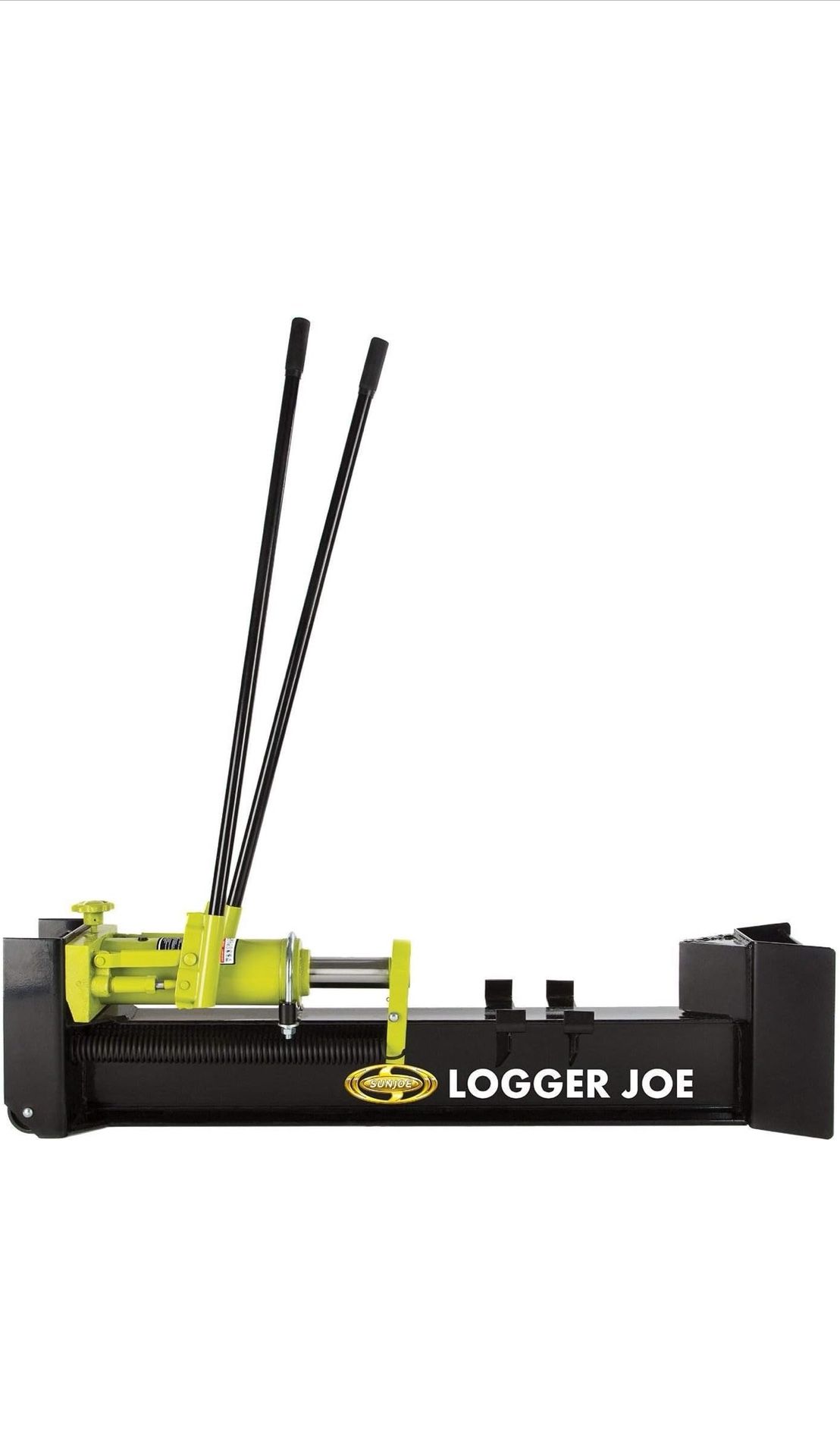 Sun Joe Hydraulic Steel Beam Log Splitter, 10 Ton Capacity Firewood Tool - Cordless Wood Splitting Machine for Fireplace & Fire Stove Logs, LJ10M