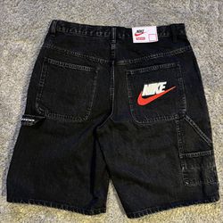 Supreme x Nike Black Denim Shorts 