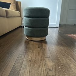 Green Fabric Stool