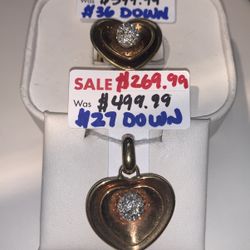 18k Heart Pendant And Ring