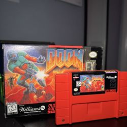 SNES DOOM Box And Game Only 