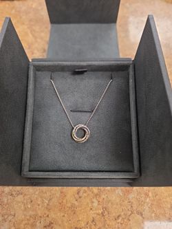 David Yurman Sterling & 18k Crossover Necklace