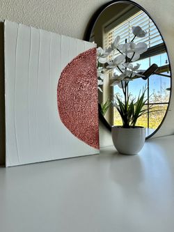 “Half Sun” Handmade Textured Canvas 12x16”