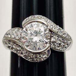 Solid 925 Sterling Silver shiny ring size 7.25