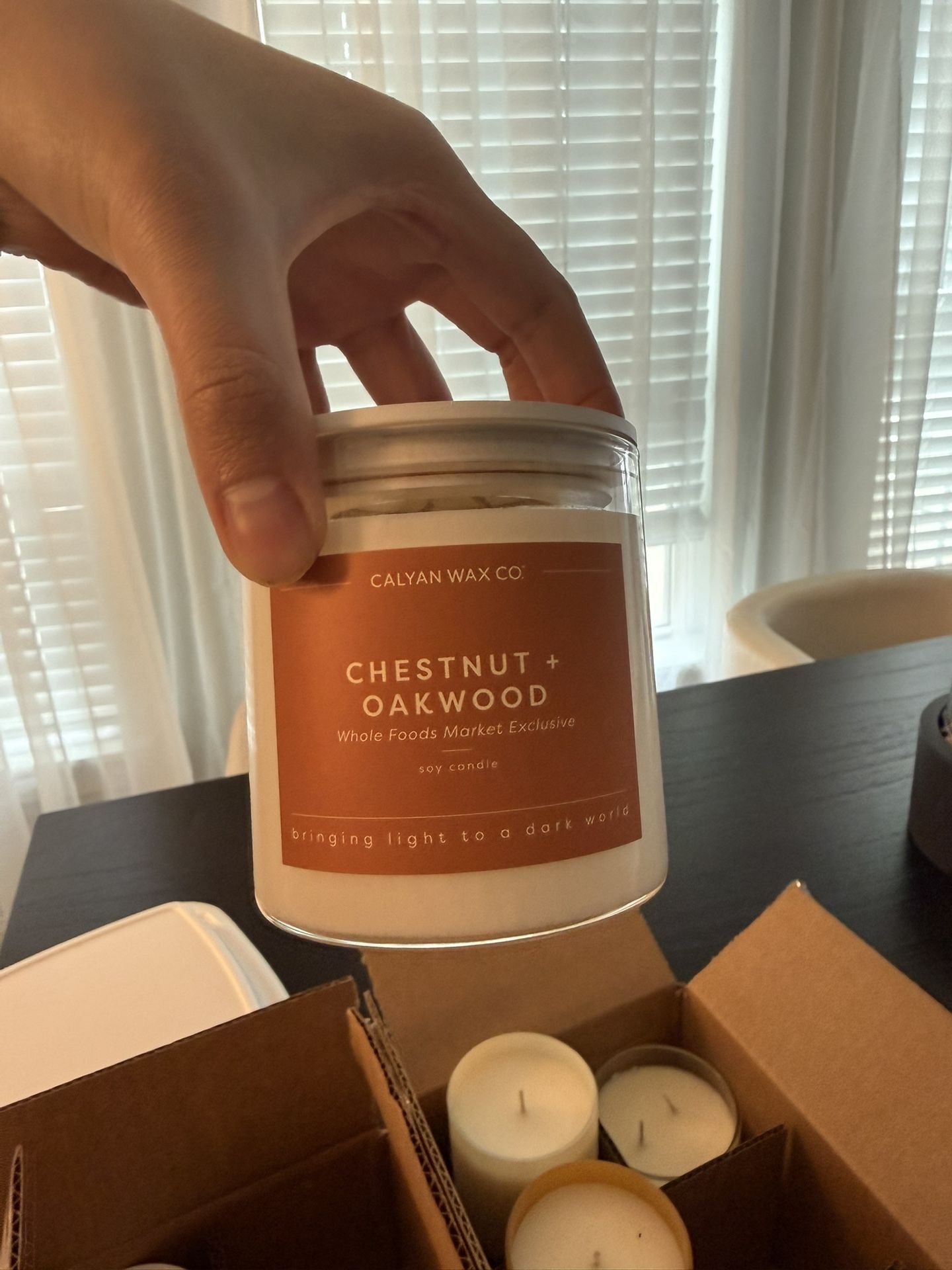 Chestnut + Oakwood Soy Candle Crafted By Calyan Wax Co