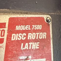2 Brake Lathe Model 7500