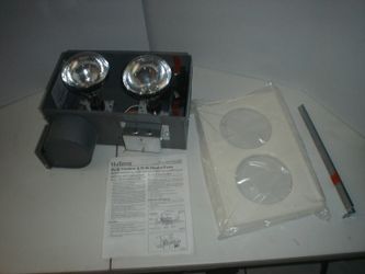 NuTone 9427P 70CFM Two Bulb Heater Fan Open Box. 2 Bulbs Included