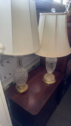 Glass And Gold Lamps