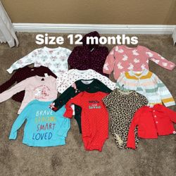 Baby Girl Infant Toddler Bundle Size 12 Months Variety Lot 