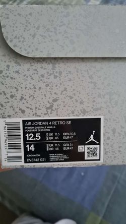 Jordan 4s size 12.5 men’s