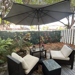 Outdoor Patio Umbrella with Base