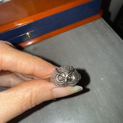 Vintage Owl Ring – Sterling Silver  Adjustable
