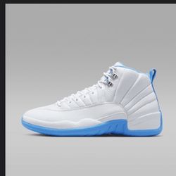 Air Jordan 12 White And University Blue 