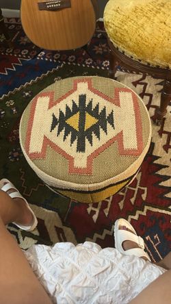 Stool Kilim Evil Eye Pattern