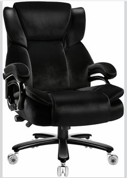 Nj-500lbs Fabric Big and Tall Office Chair,500lbs Heavy Duty Office Chair for Heavy People, High Back Executive Computer Chair with Adjustable Lumbar 