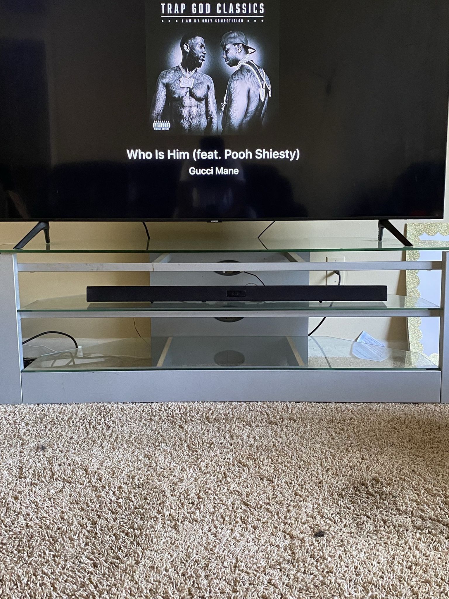 Grey/Silver TV Stand