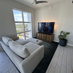 Crate & Barrel - Lounge Sofa + Ottoman (Retail $3,500)