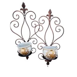 Beautiful Fleur-De-Lis Candle Wall Sconce (Set Of 2)