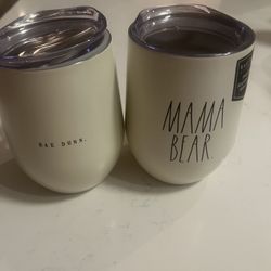 Rea Dunn Stainless Steel Wine Glasses 