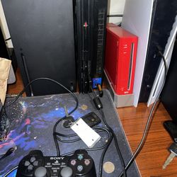 Ps2 With Games And 2 Controllers 