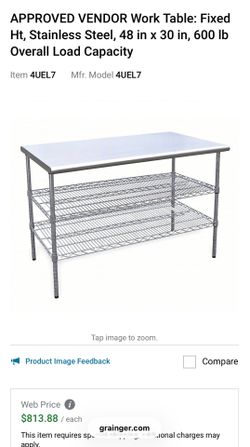 stainless steel top tables