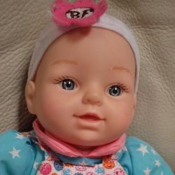 Goldberg Doll Fabric Baby's First Blue Eyes Pvc Face