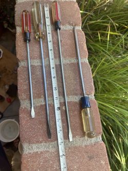 Lot of 4 - Long Reach Screwdrivers