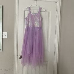 Sequined Purple Dress
