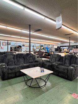 🚚Hot Deal🚚Brand New 2pc Reclining Sofa and Reclining Loveseat with cup holders on Arms $1499,Finance Available, Delivery Available.