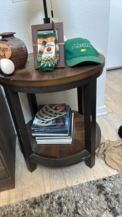 3 piece wood coffee table and side table