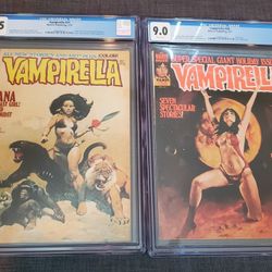 Vampirella Warren Magazine #31 CGC 8.5 & #58 CGC 9.0