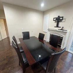 Glass Dining Table and 6 chairs
