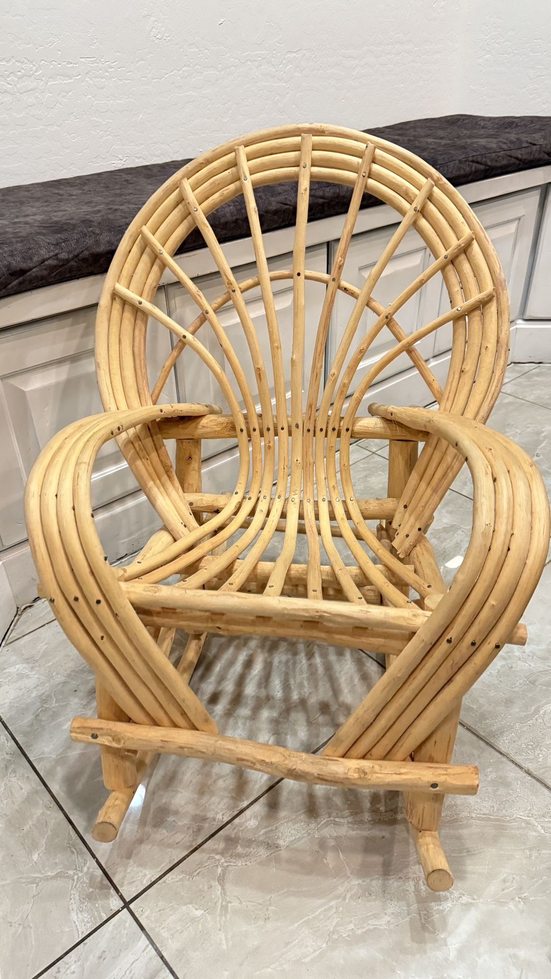 Kids Rattan Rocking Chair/ Boho Kids Chair/ Rocking Chair