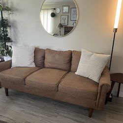 Brown Vegan Leather Couch