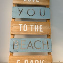 Beach Themed Love You To The Moon And Back Decoration