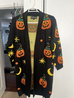 Halloween 🎃 Backstitch bruja Cardigan Plus Size