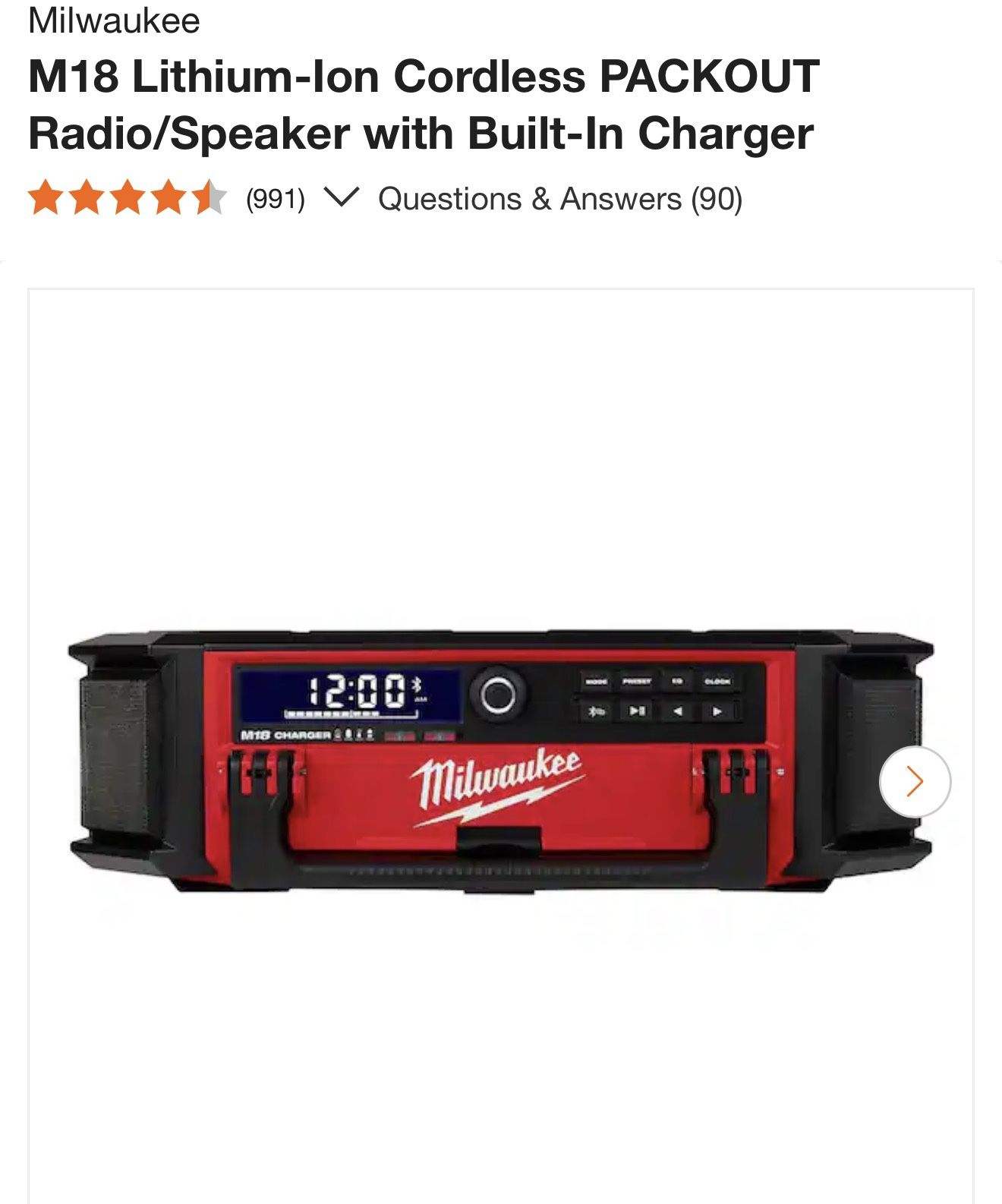 Milwaukee Pack Out Stereo