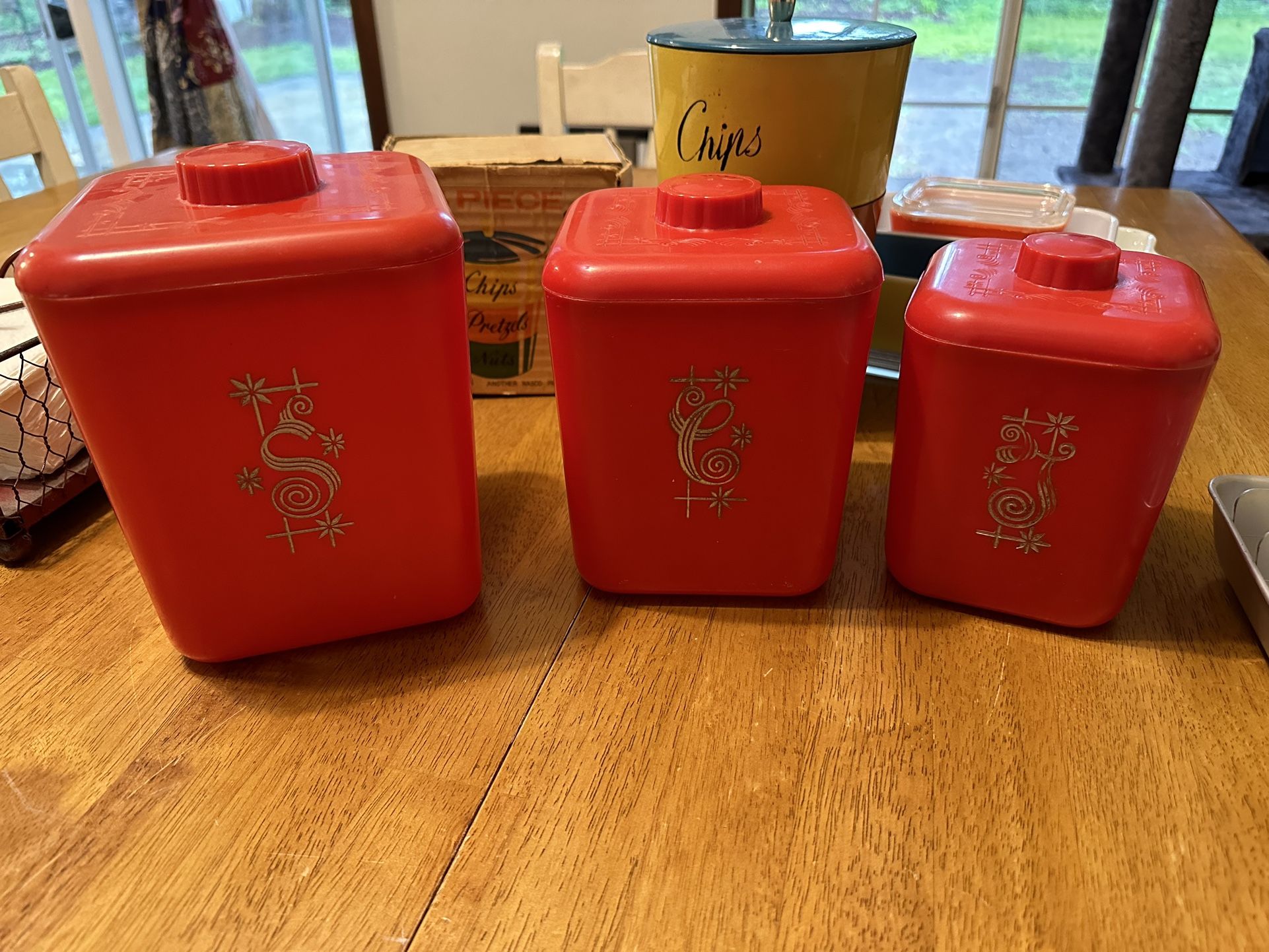 Vintage Red Canister 