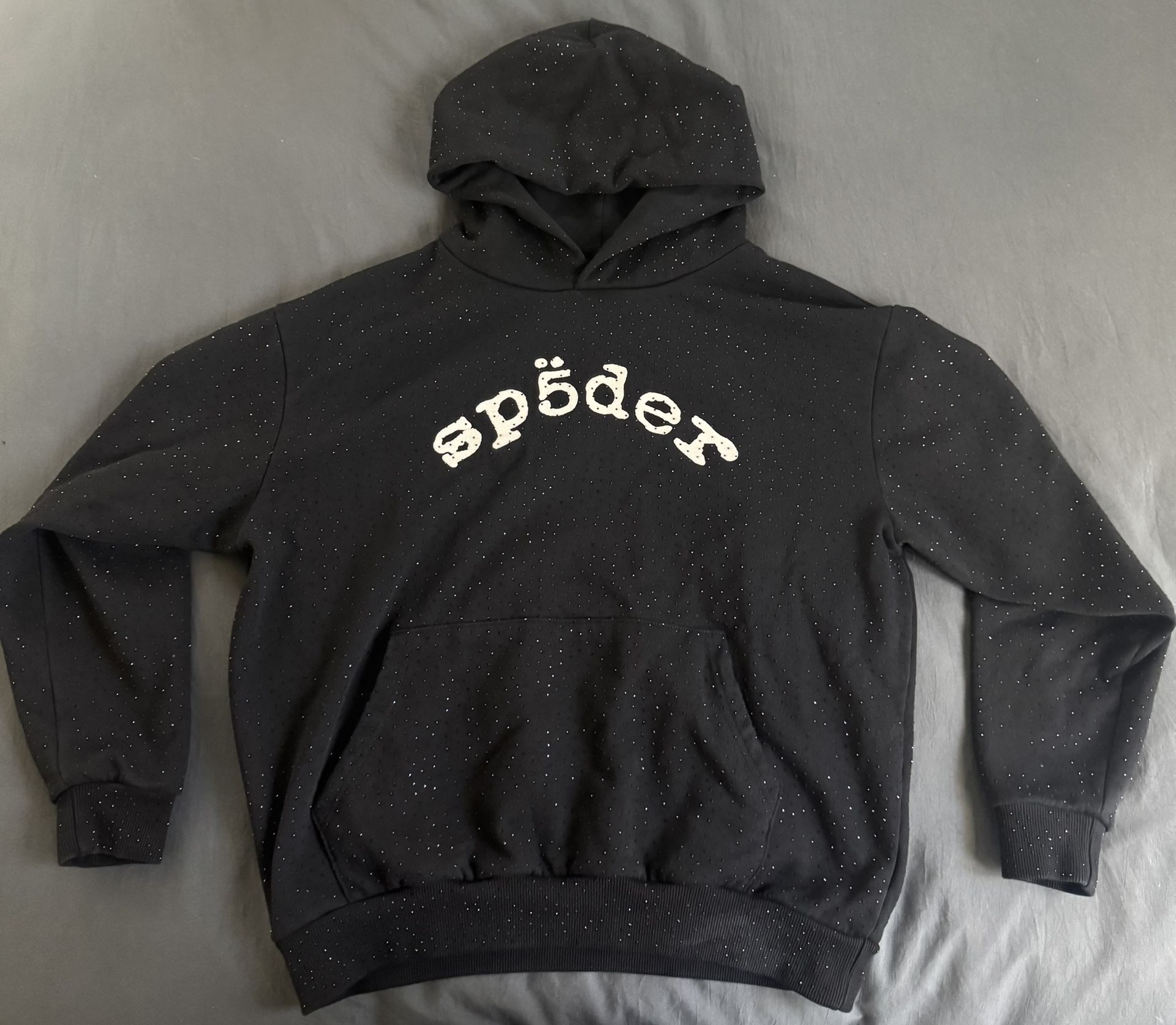 Spider Hoodie Black Bedazzled