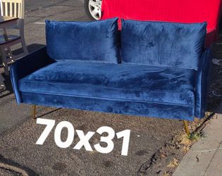 Blue Velvet Sofa