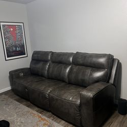 Leather Recliner Couch