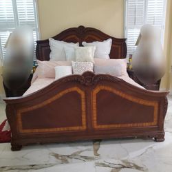 King Bed Frame, Dresser, 2 Night Stand