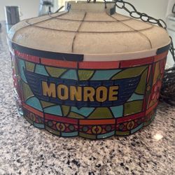 Rare Monroe Shocks Advertising Hanging Lamp Vintage  