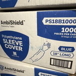  Polyethylene Sleeve Cover PS18B1000 Blue Long 1000 pcs/box 