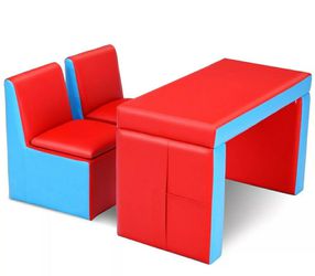 Multi-functional Kids Sofa Table Chair Set Study reading area Thumbnail