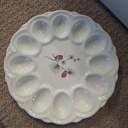 VINTAGE CANONSBURG DEVILED EGG PLATE 